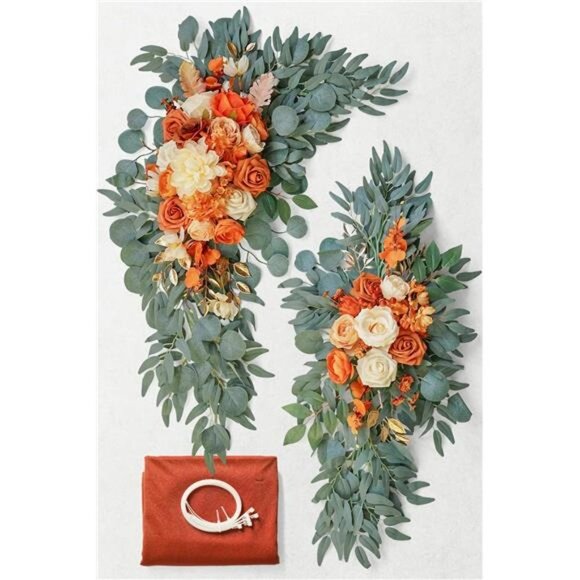 Artificial Wedding Arch Flowers Kit(Pack of 3) with 26Ft Shiny Wedding Arch - Picture 2 of 7